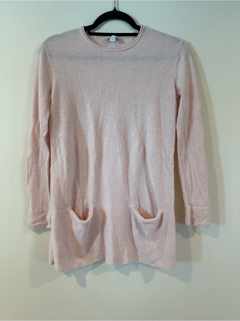 J. Jill Soft Blush Long Sleeve Tunic with Pockets